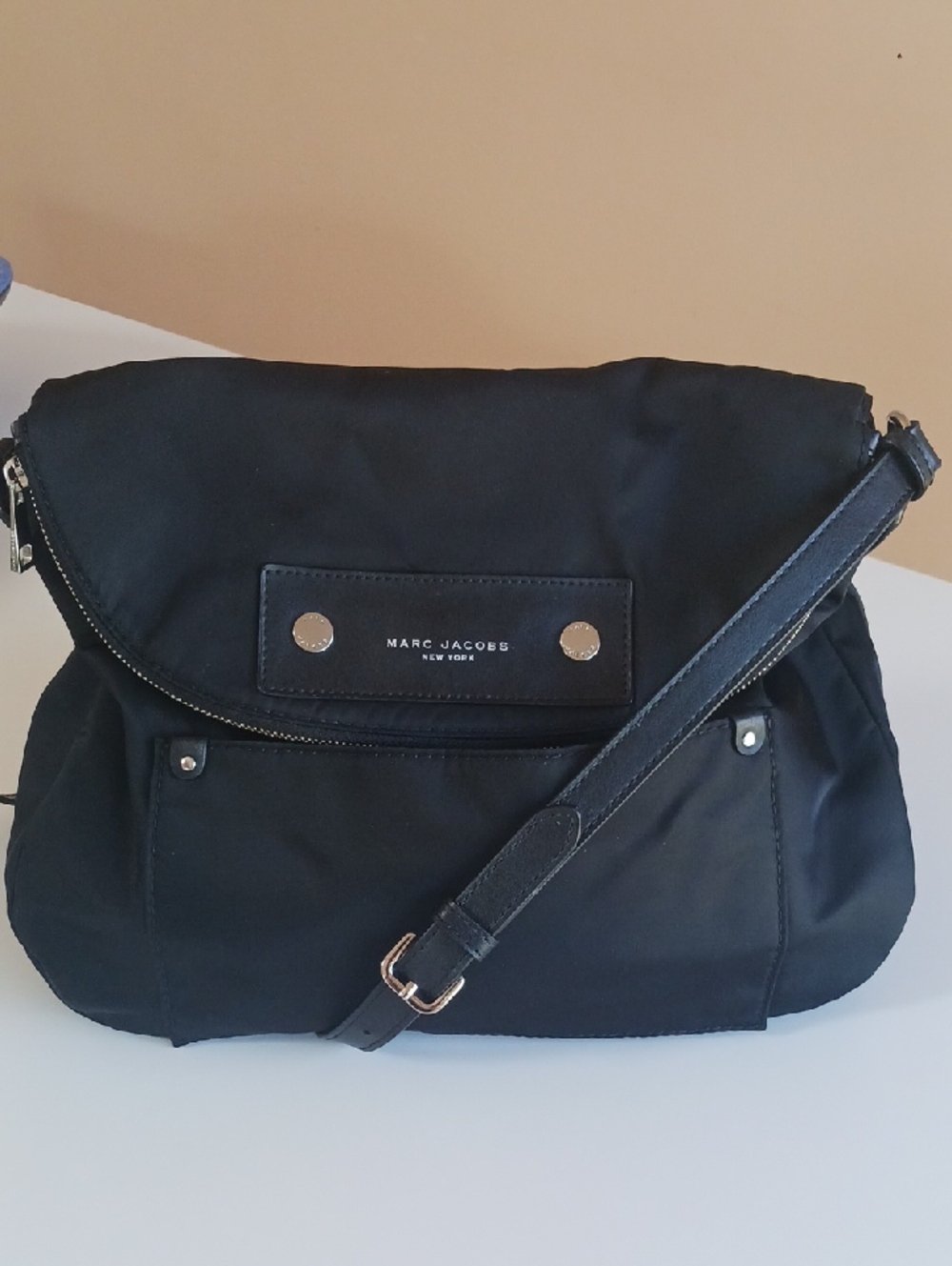 Marc Jacobs Black Crossbody Bag with Gold Hardware